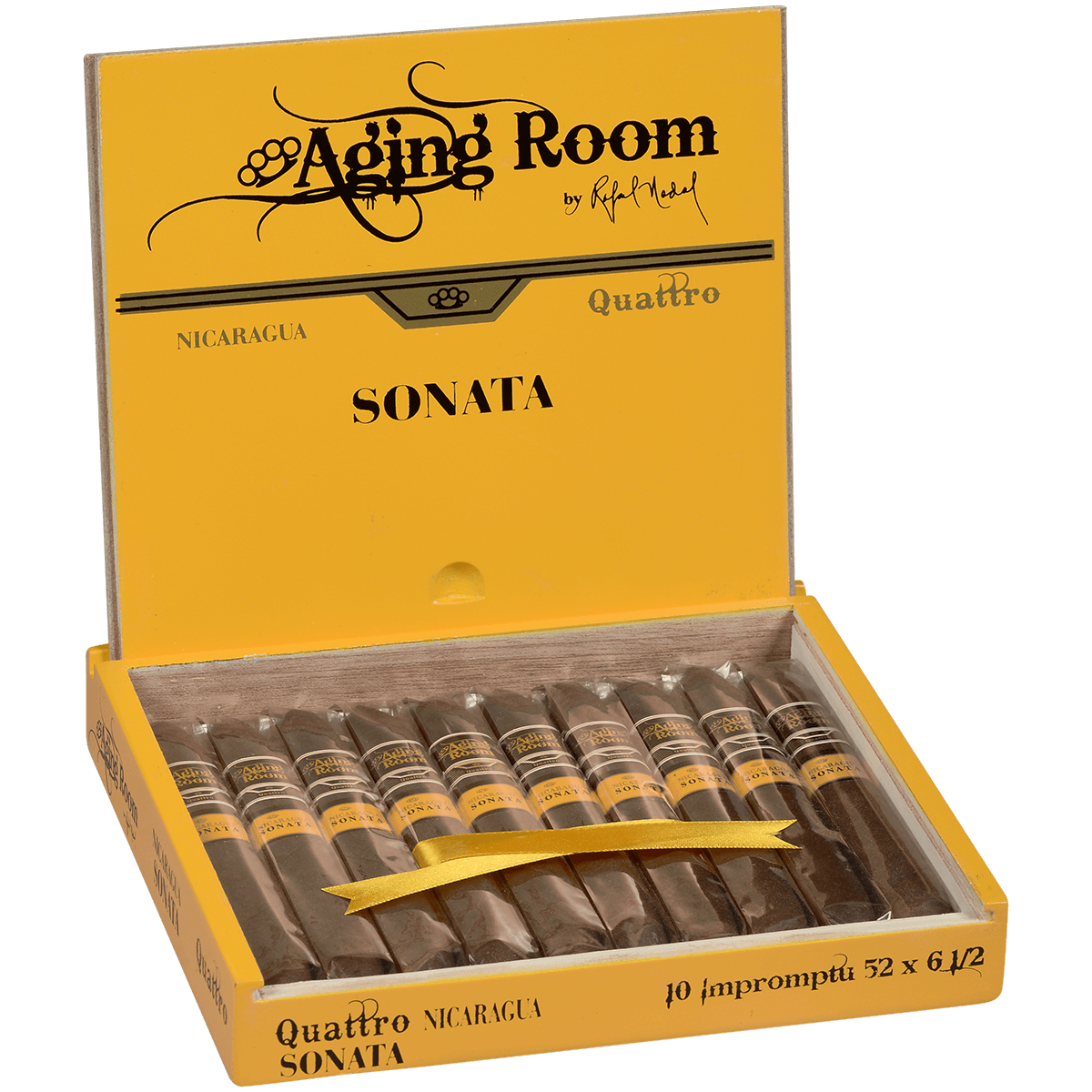 Aging Room Quattro Nicaragua Sonata Figurado 10 Ct. Box 6.50X52