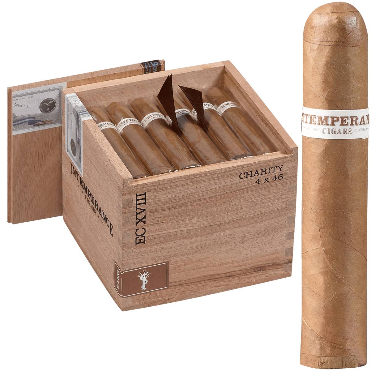 Roma Craft Intemperance Ec Charity Petite Corona 30 Ct Box 4.00X47