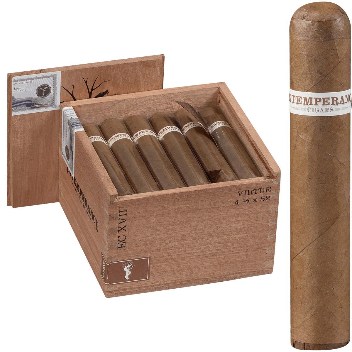 Roma Craft Intemperance Ec Virtue Short Robusto 24 Ct Box 4.50X52