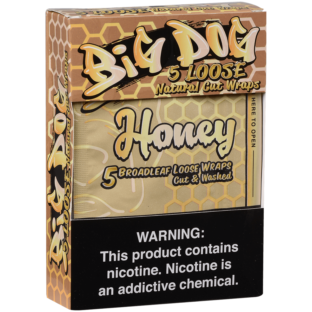 Big Dog Broadleaf Wraps Honey 8/5 Packs