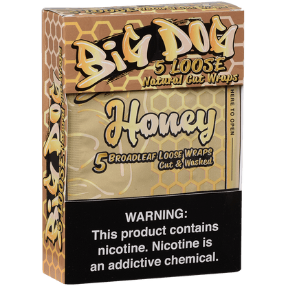 Big Dog Broadleaf Wraps Honey 8/5 Packs