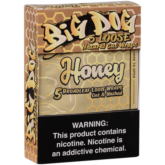 Big Dog Broadleaf Wraps Honey 8/5 Packs