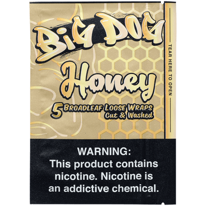 Big Dog Broadleaf Wraps Honey 8/5 Packs