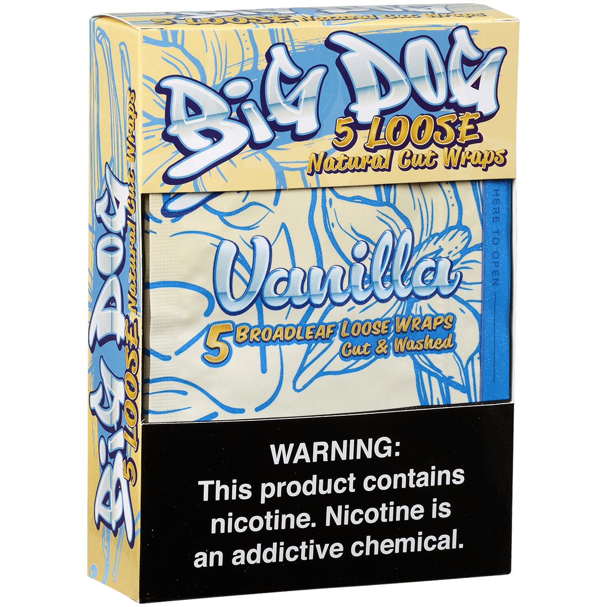 Big Dog Broadleaf Wraps Vanilla 8/5 Packs
