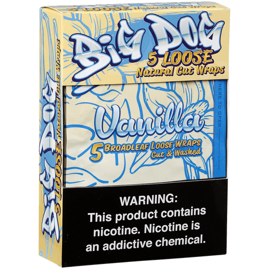 Big Dog Broadleaf Wraps Vanilla 8/5 Packs