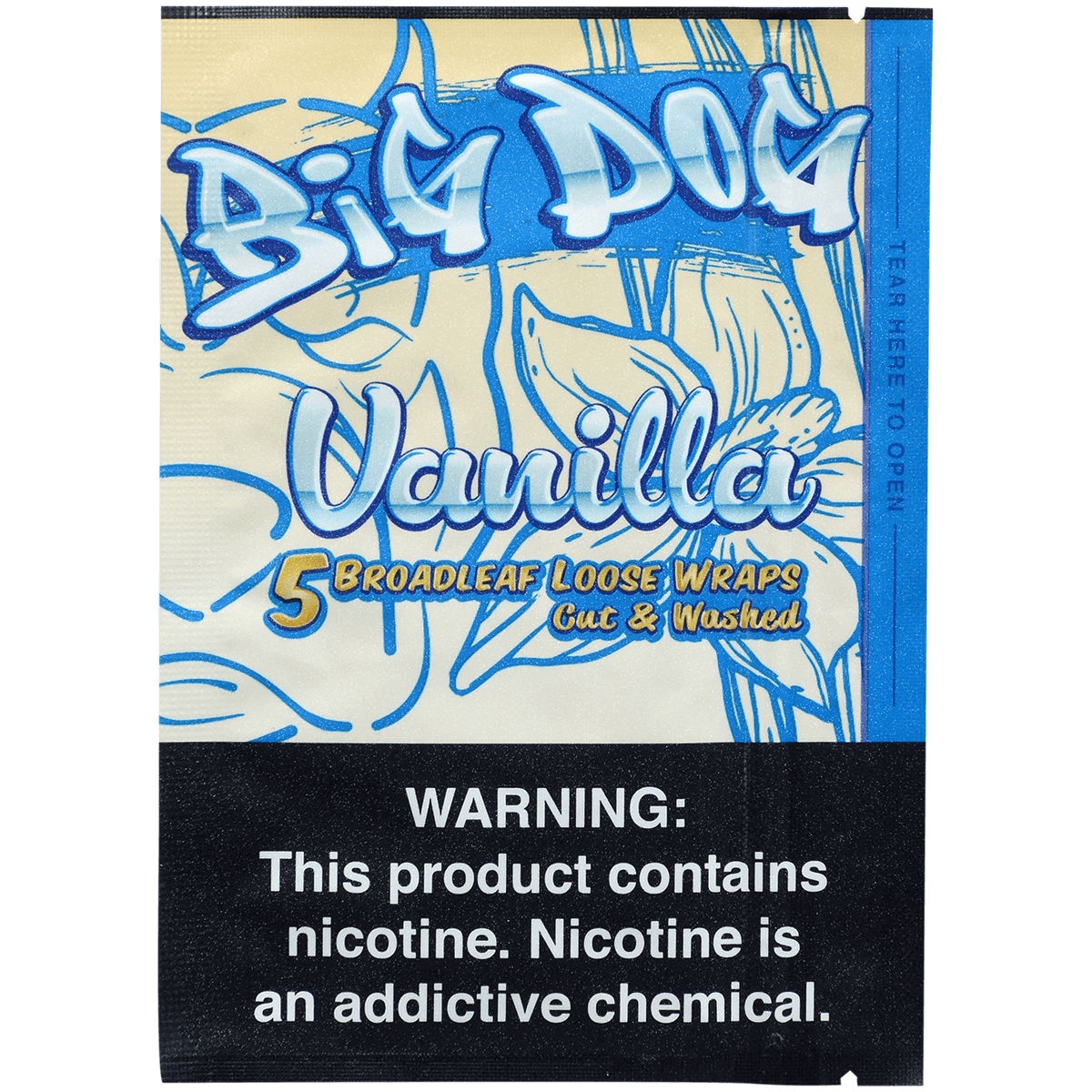Big Dog Broadleaf Wraps Vanilla 8/5 Packs
