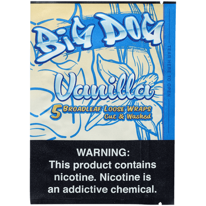 Big Dog Broadleaf Wraps Vanilla 8/5 Packs