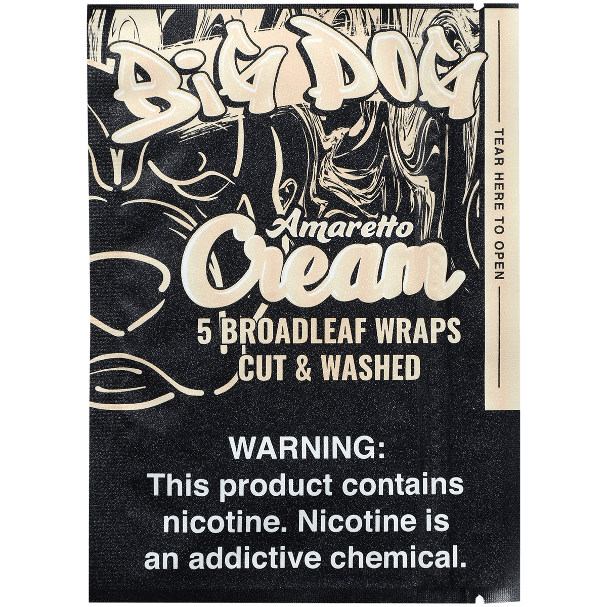 Big Dog Broadleaf Wraps Amaretto Cream 8/5 Packs