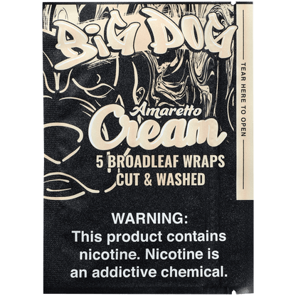 Big Dog Broadleaf Wraps Amaretto Cream 8/5 Packs