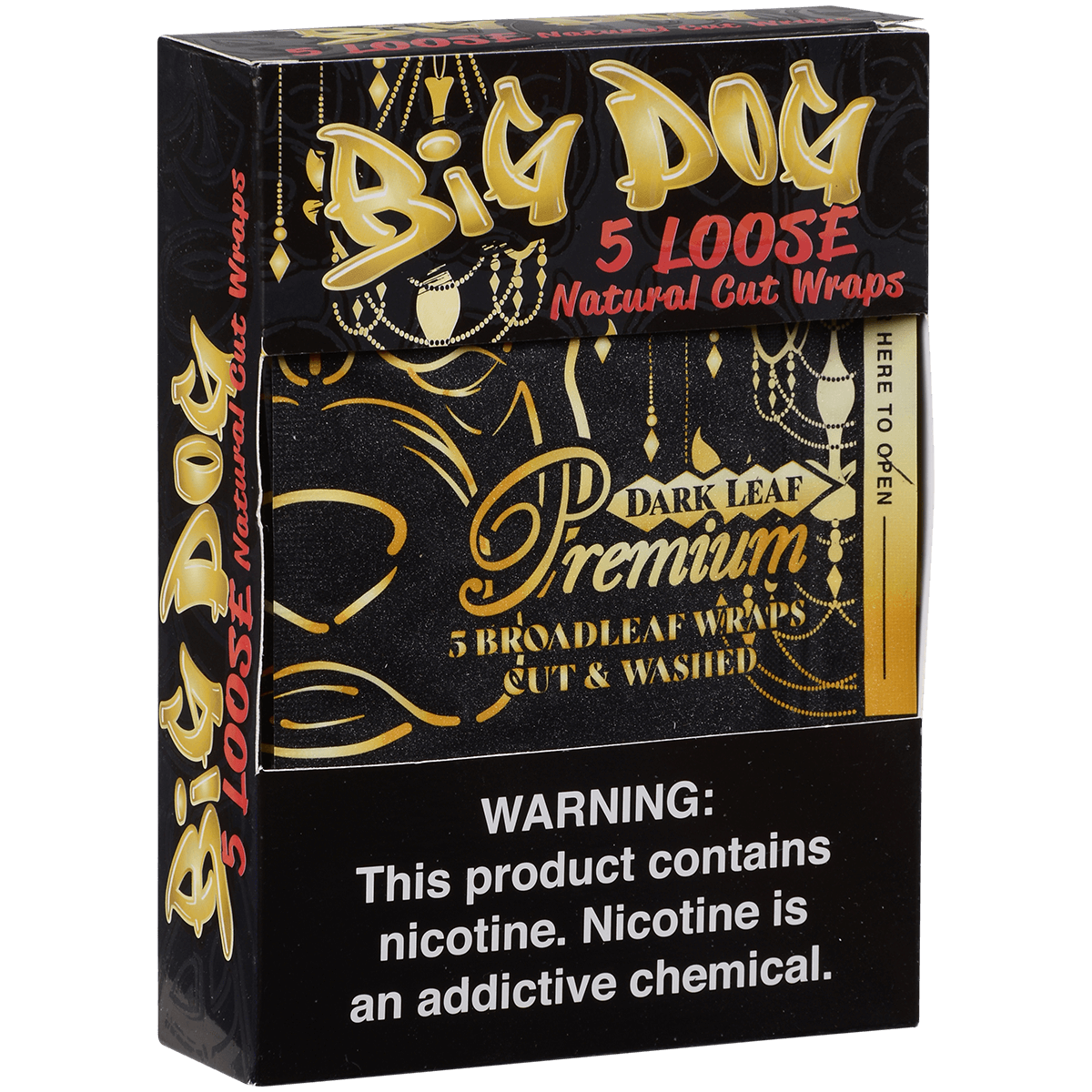 Big Dog Broadleaf Wraps Dark Leaf Premium 8/5 Packs