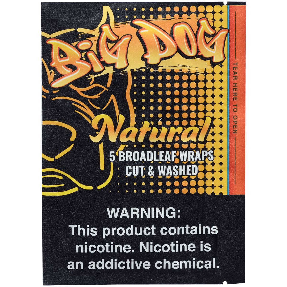 Big Dog Broadleaf Wraps Natural 8/5 Packs