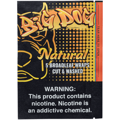 Big Dog Broadleaf Wraps Natural 8/5 Packs