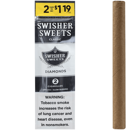 Swisher Sweets Cigarillos Diamond 2-For$1.19 30/2 Ct Pouches 4.00X30