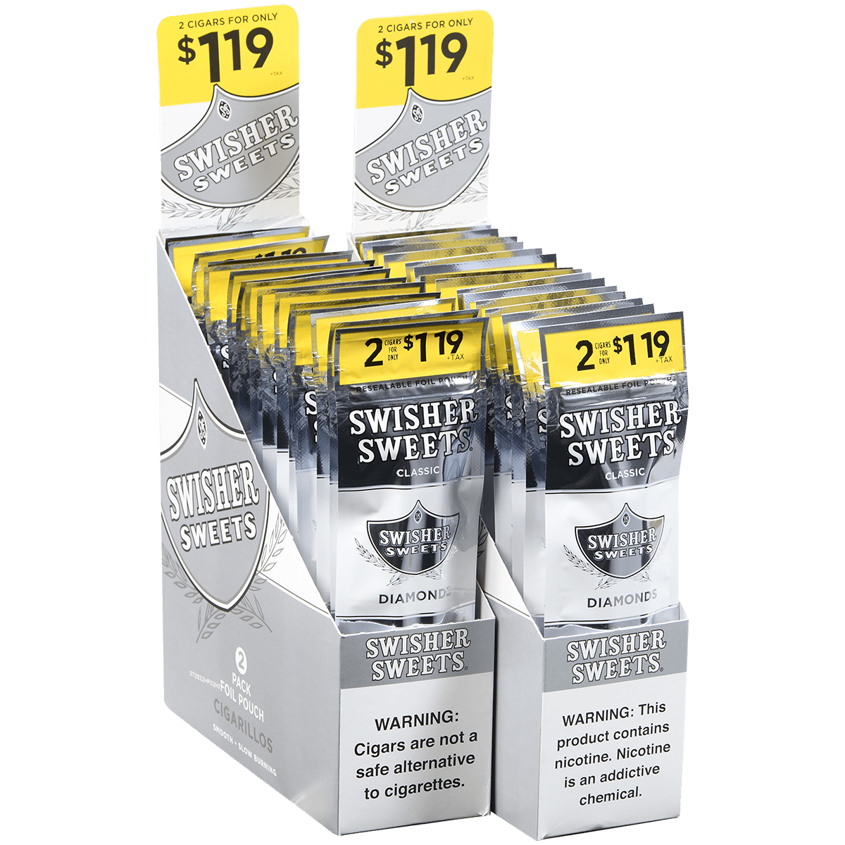 Swisher Sweets Cigarillos Diamond 2-For$1.19 30/2 Ct Pouches 4.00X30