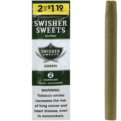 Swisher Sweets Cigarillos Green 2-For$1.19 30/2 Ct