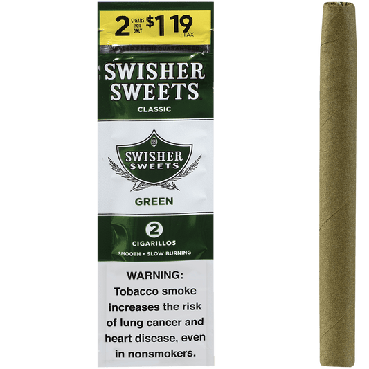 Swisher Sweets Cigarillos Green 2-For$1.19 30/2 Ct