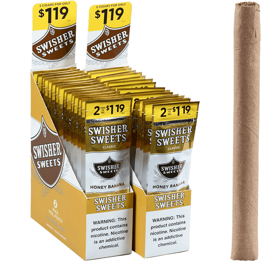 Swisher Sweets Cigarillos Honey Banana 2-For$1.19 30/2