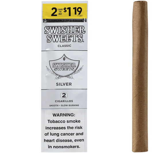 Swisher Sweets Cigarillos Silver 2-For$1.19 30/2 Ct Pouches 4.00X30