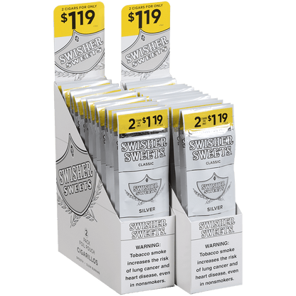 Swisher Sweets Cigarillos Silver 2-For$1.19 30/2 Ct Pouches 4.00X30