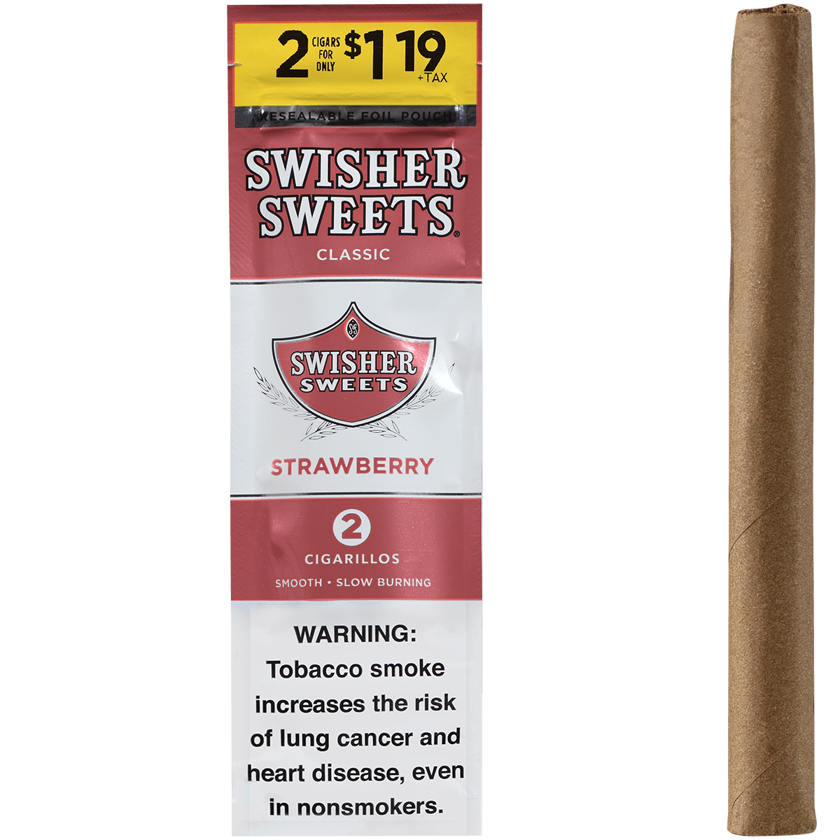 Swisher Sweets Cigarillos Strawberry 2-For$1.19 30/2 Ct Pouches 4.00X30