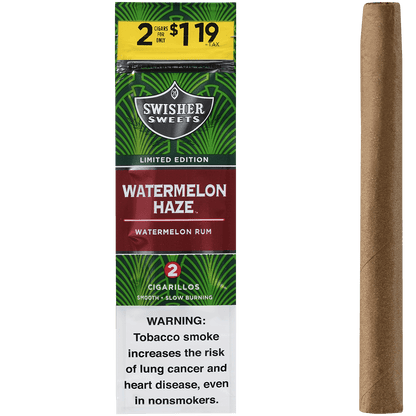 Swisher Sweets Cigarillos Watermelon 2-For$1.19 30/2 Ct Pouches 4.00X30