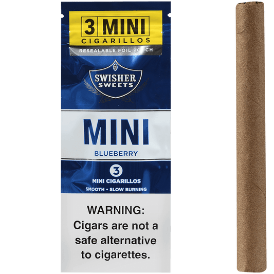 Swisher Sweets Mini Cigarillos Blue Berry 45 Ct. 15/3 Packs 3.66X28