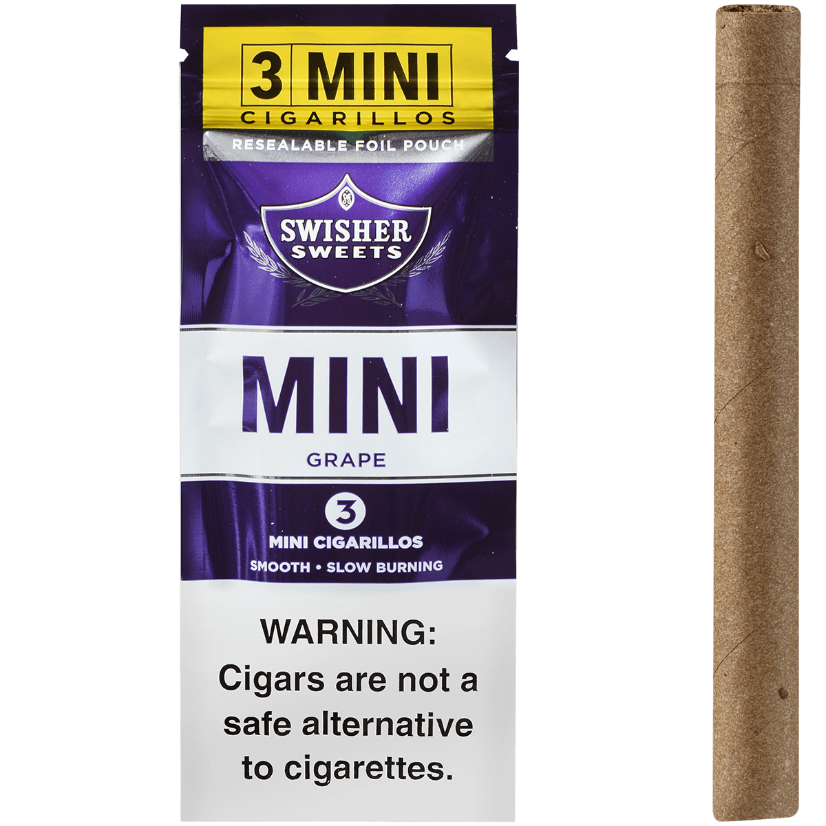 Swisher Sweets Mini Cigarillos Grape 45 Ct. 15/3 Packs 3.66X28