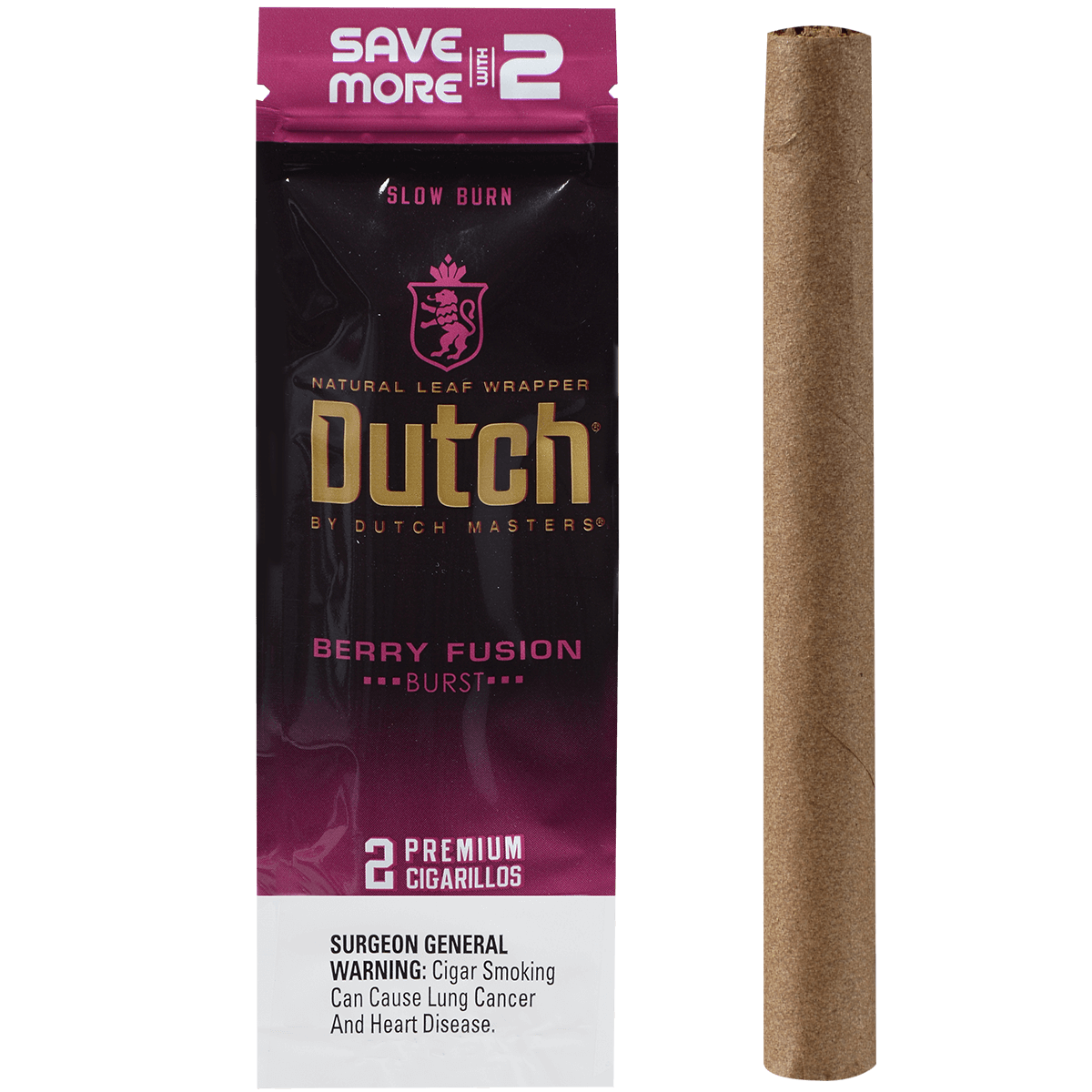 Dutch By Dutch Masters Cigarillos Fusion Berry Sv/2 60 Ct. 30/2 Packs 5.63X42