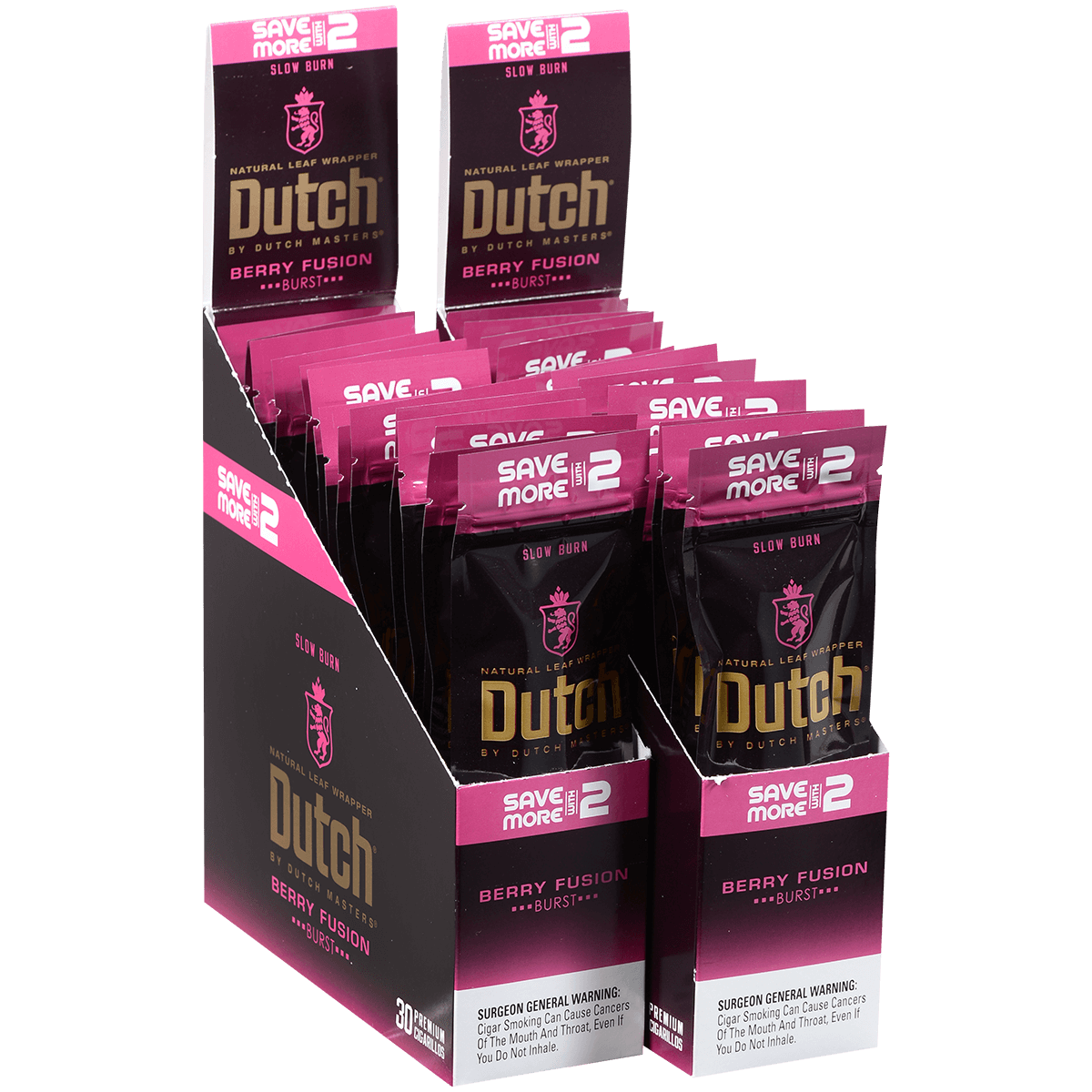Dutch By Dutch Masters Cigarillos Fusion Berry Sv/2 60 Ct. 30/2 Packs 5.63X42