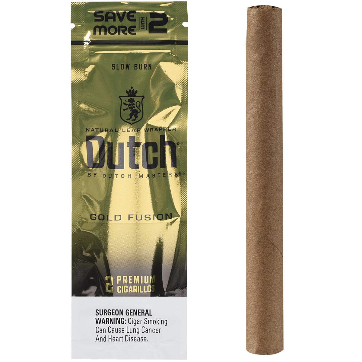 Dutch By Dutch Masters Cigarillos Fusion Gold Sv/2 60 Ct. 30/2 Packs 5.63X42