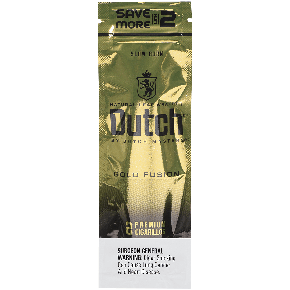 Dutch By Dutch Masters Cigarillos Fusion Gold Sv/2 60 Ct. 30/2 Packs 5.63X42