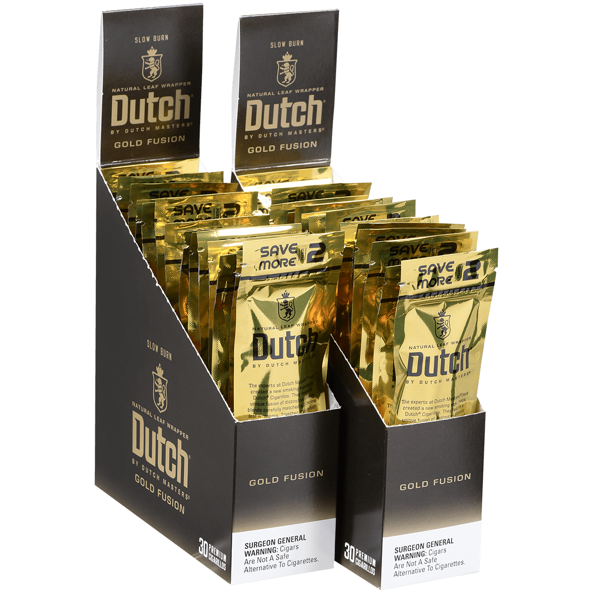 Dutch By Dutch Masters Cigarillos Fusion Gold Sv/2 60 Ct. 30/2 Packs 5.63X42