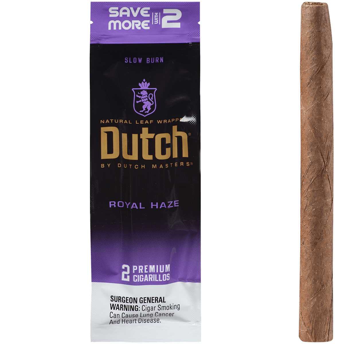 Dutch By Dutch Masters Cigarillos Fusion Royal Haze Sv/2 60 Ct. 30/2 Packs 5.63X42