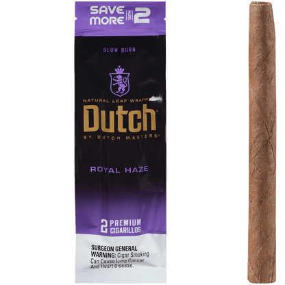 Dutch By Dutch Masters Cigarillos Fusion Royal Haze Sv/2 60 Ct. 30/2 Packs 5.63X42