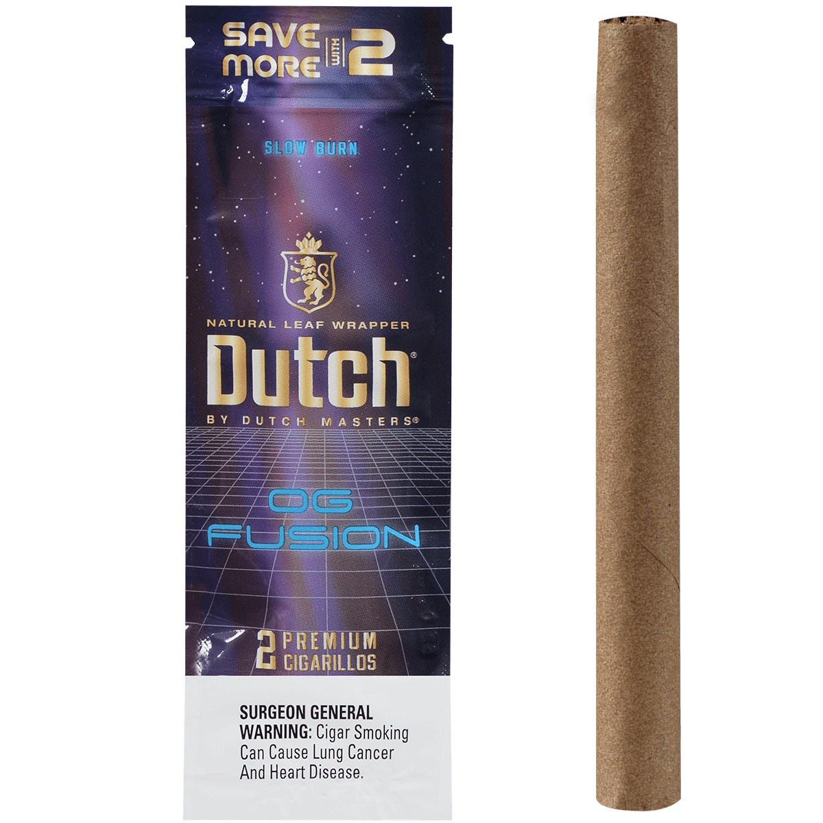 Dutch By Dutch Masters Cigarillos Og Fusion Sv/2 60 Ct. 30/2 Packs 5.63X42