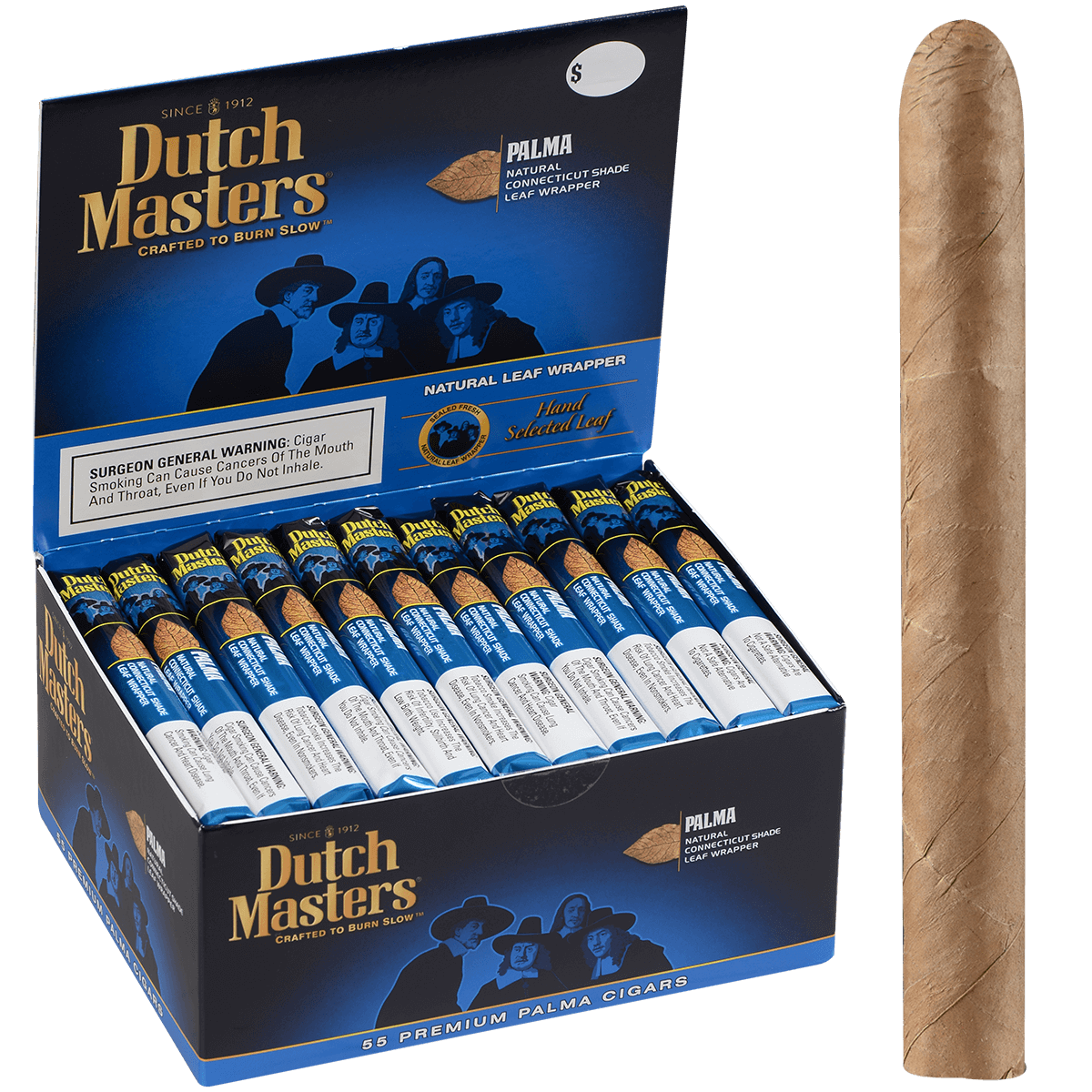 Dutch Masters Palma 55 Ct. Box 5.63X42