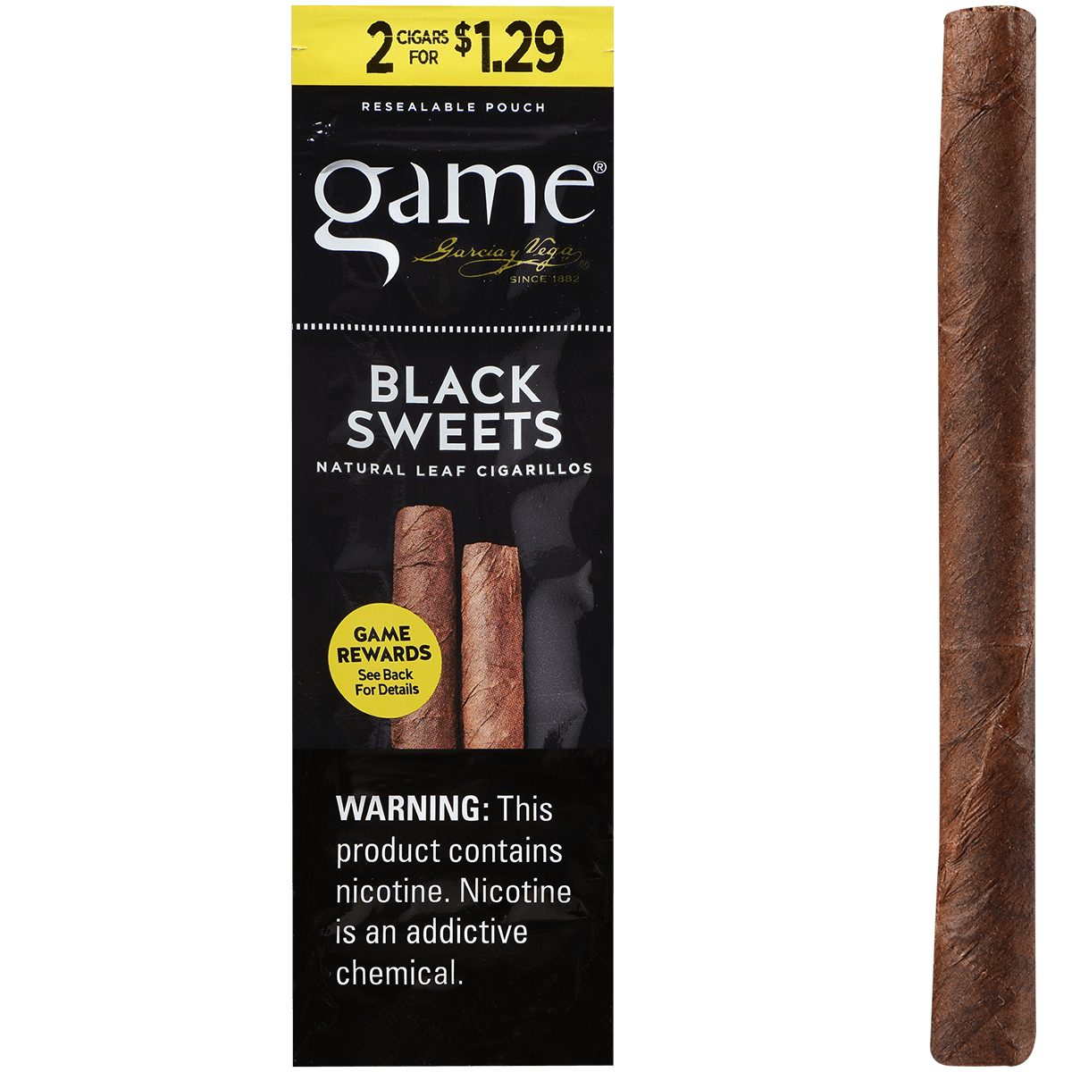 Game Cigarillos Foilfresh 2/$1.29 Black Sweets 30/2 Ct.