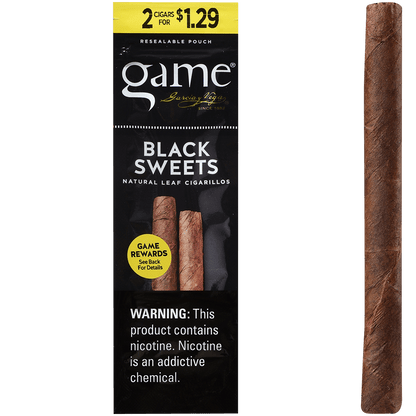 Game Cigarillos Foilfresh 2/$1.29 Black Sweets 30/2 Ct.