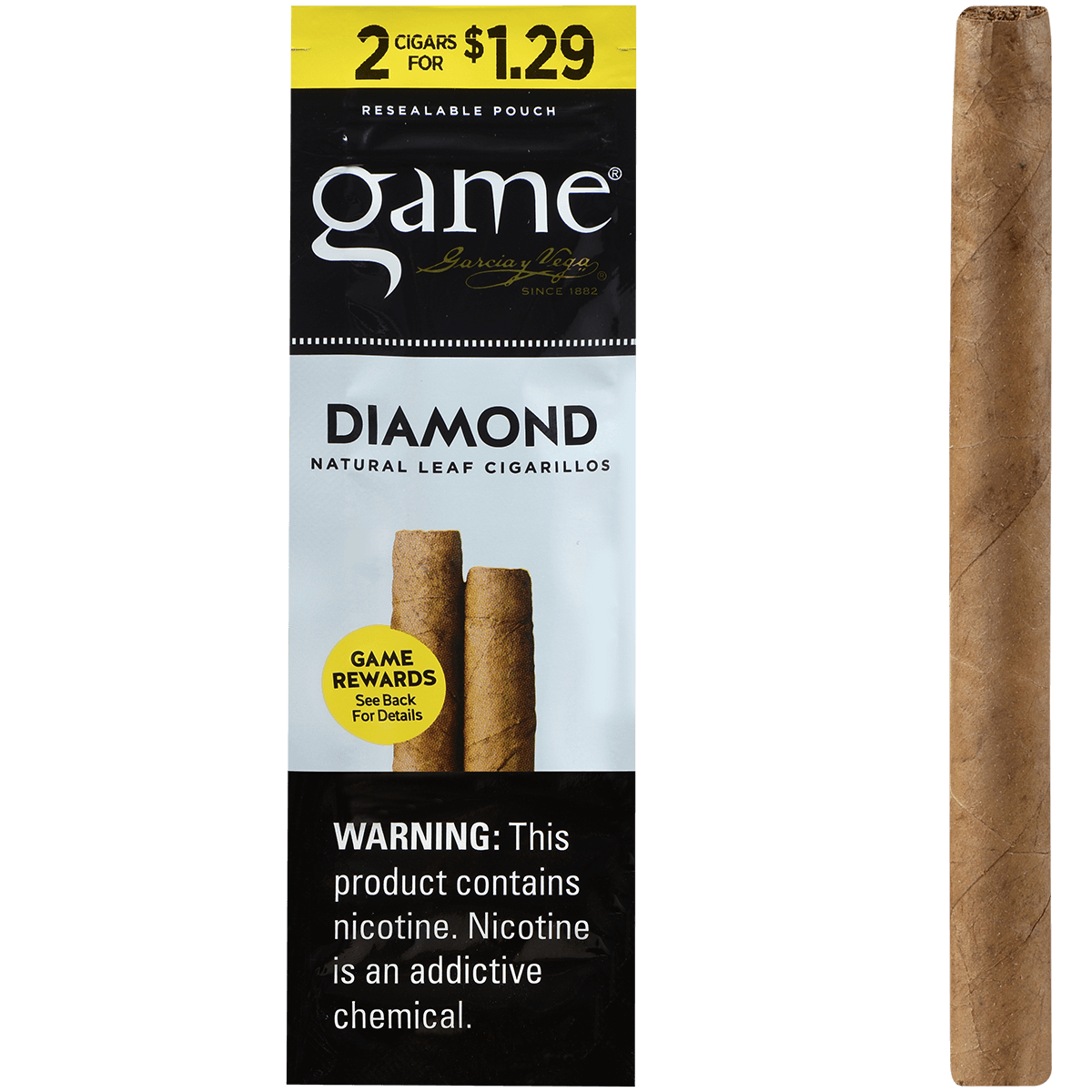 Game Cigarillos Foilfresh 2/$1.29 Diamond 30/2 Ct.