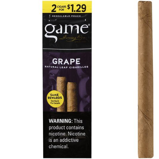 Game Cigarillos Foilfresh 2/$1.29 Grape 30/2 Ct.
