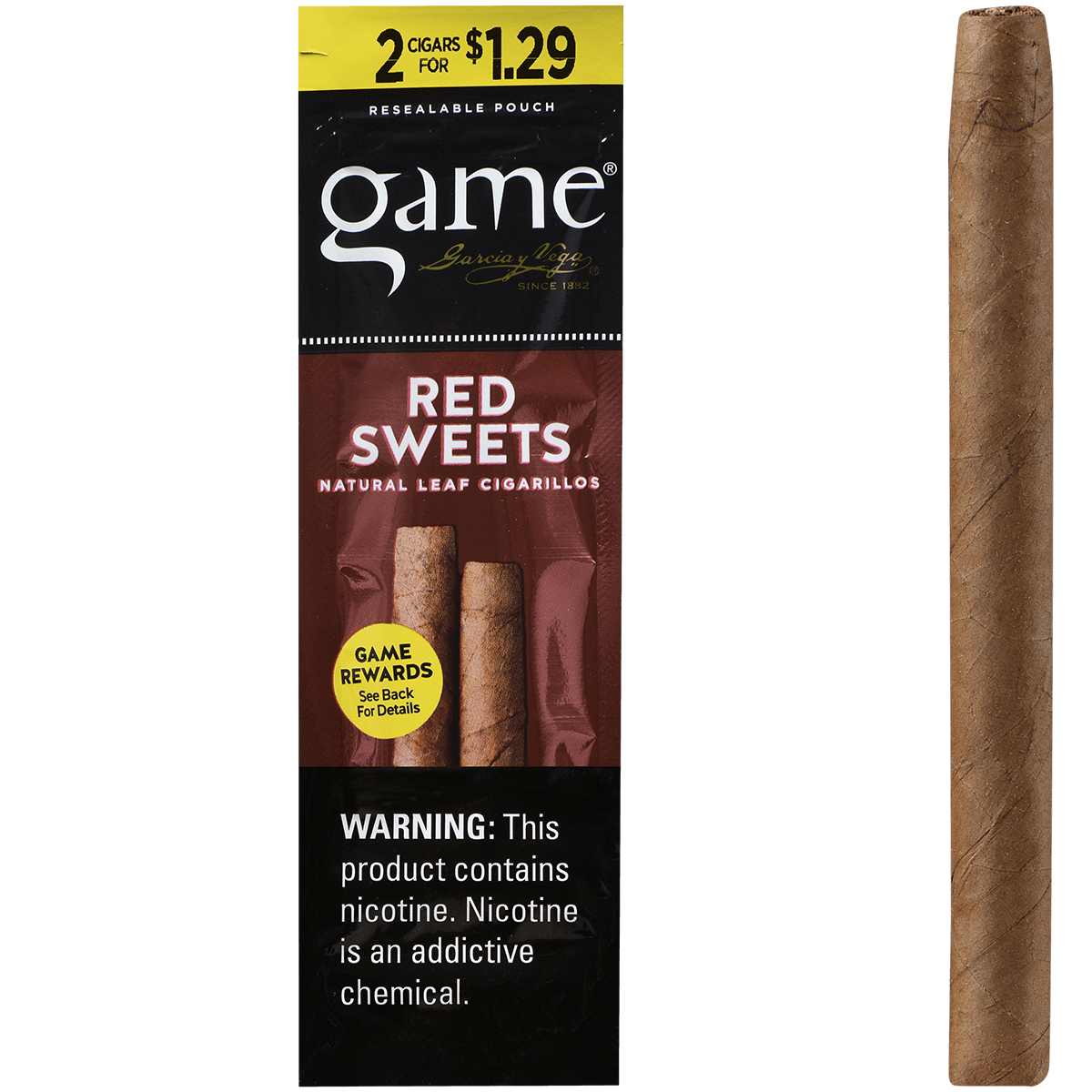 Game Cigarillos Foilfresh 2/$1.29 Red 30/2 Ct.