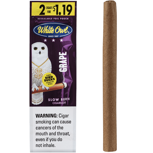 White Owl Cigarillos Foilfresh 2/$1.19 Grape 30/2 Ct.