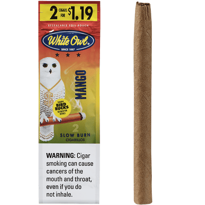 White Owl Cigarillos Foilfresh 2/$1.19 Mango 30/2 Ct.