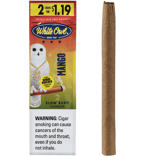 White Owl Cigarillos Foilfresh 2/$1.19 Mango 30/2 Ct.