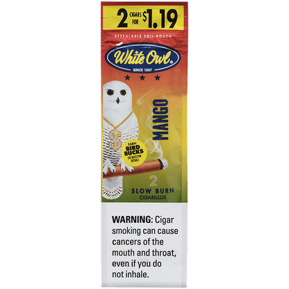 White Owl Cigarillos Foilfresh 2/$1.19 Mango 30/2 Ct.