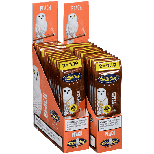 White Owl Cigarillos Foilfresh 2/$1.19 Peach 30/2 Ct.