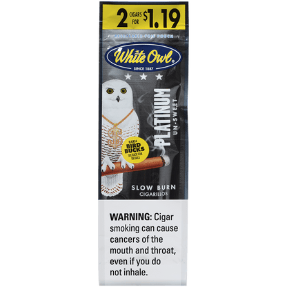 White Owl Cigarillos Foilfresh 2/$1.19 Platinum 30/2 Ct.
