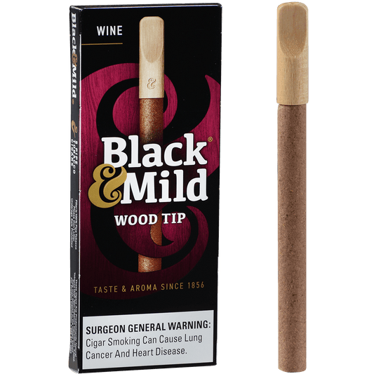 Middletons Black & Mild Wine Wood Tip 10/5 Packs 5.00X30