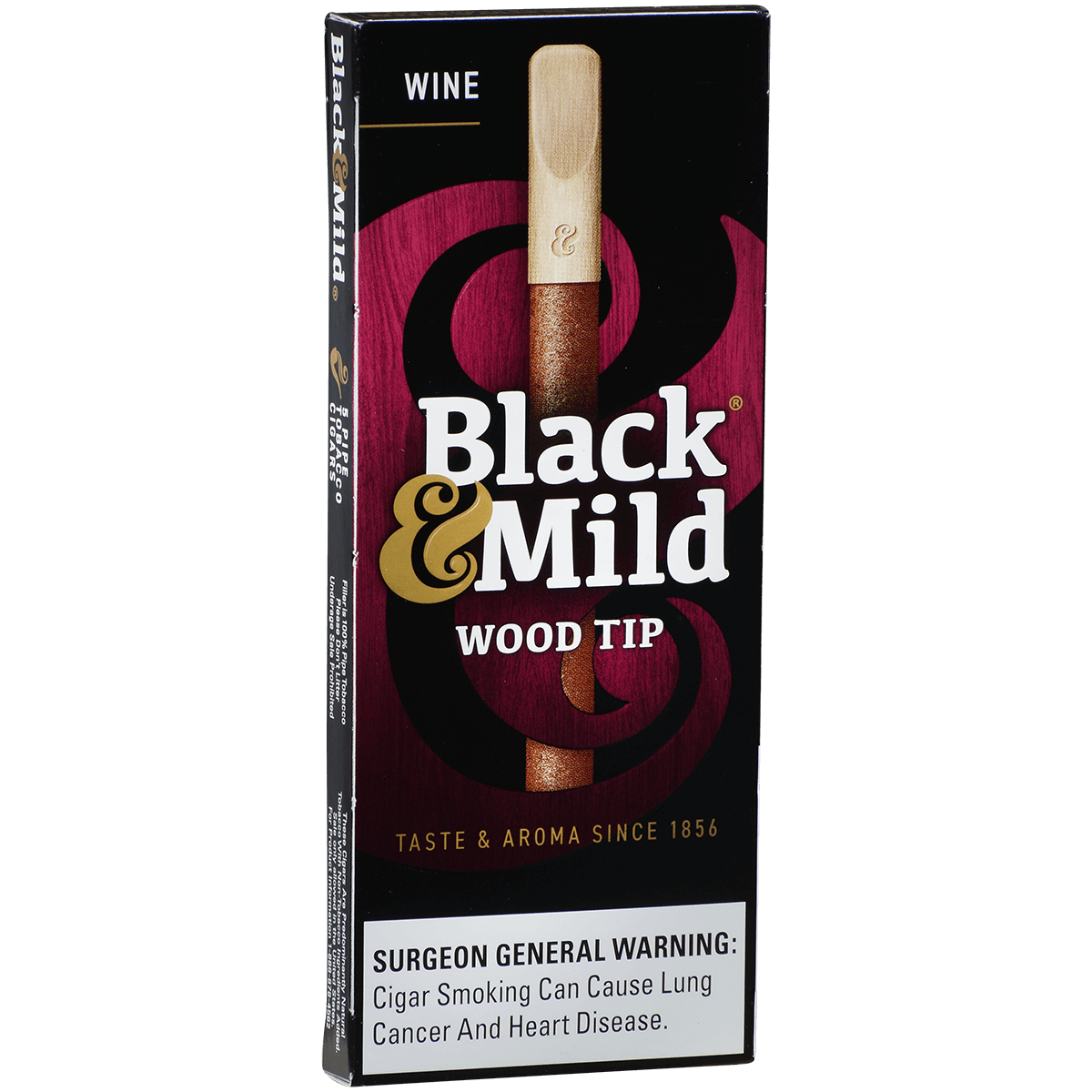Middletons Black & Mild Wine Wood Tip 10/5 Packs 5.00X30