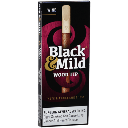 Middletons Black & Mild Wine Wood Tip 10/5 Packs 5.00X30